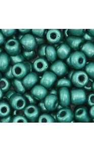 Glasperlen rocailles 6/0 (4mm) Hunter green metallic